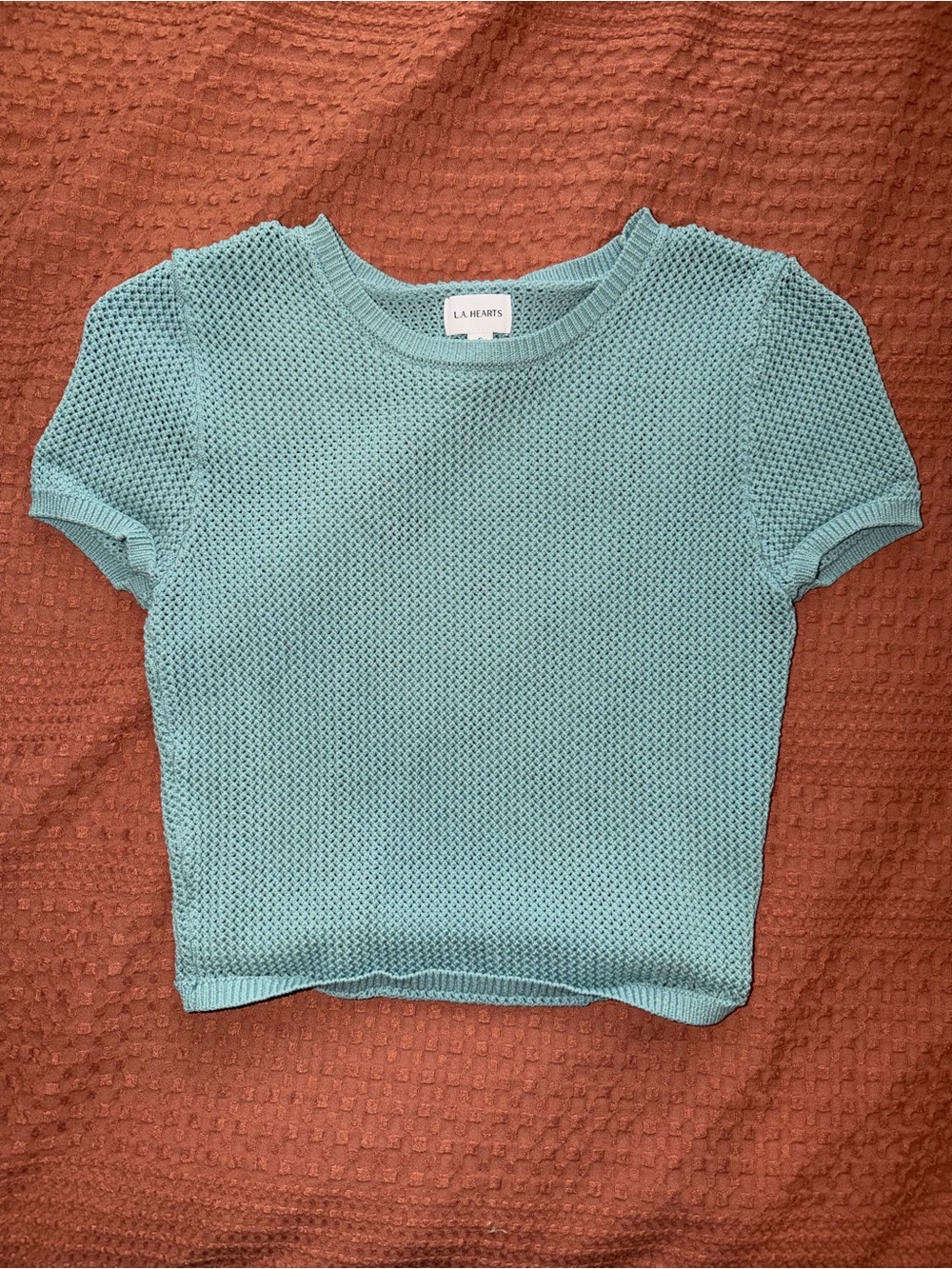 LA HEARTS Knit Short-Sleeve Top